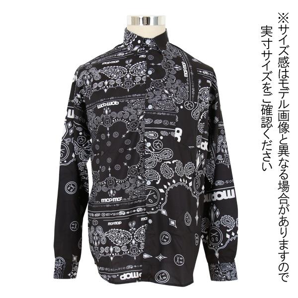 柄シャツ ペイズリー柄 バンダナ柄 ロゴ 長袖 シャツ トップス ダンス
