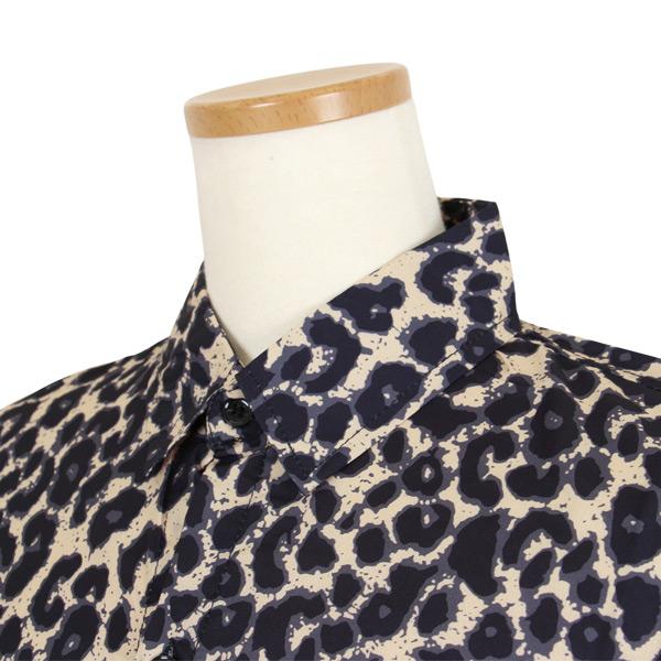 柄シャツ レオパード柄 半袖 シャツ ストリート系 ヒョウ柄 ダンス