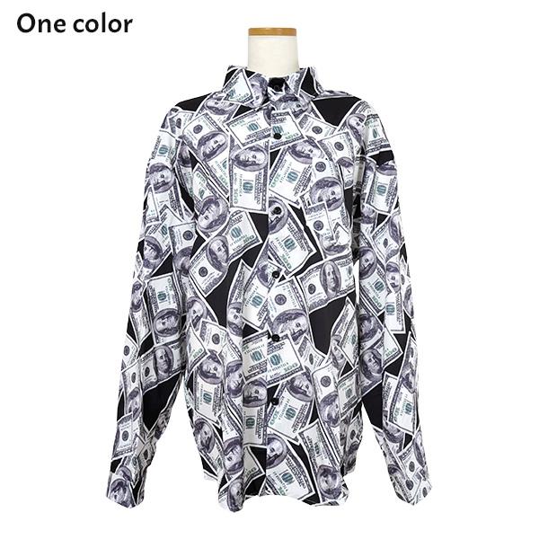 GAINTIPDESIGN ドル札柄シャツ 柄シャツ 紙幣 ドル札 100ドル お札 お金 マネー マネー柄 お札柄