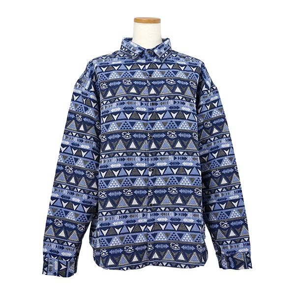 柄シャツ ジャカード 三角 トライアングル 幾何柄 ジオメトリック