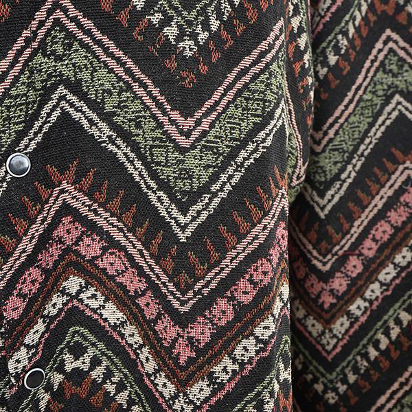 ハンドメイド 着物 ジグザグパターン 長袖コート 【公式通販】