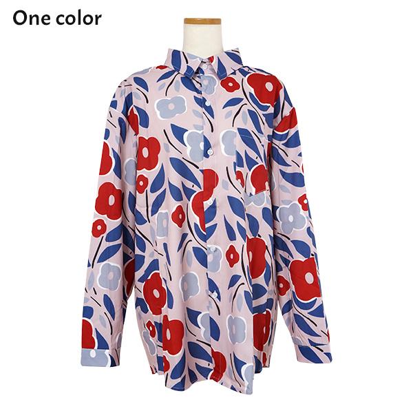 柄シャツ 花柄 フラワー 北欧 北欧風 モダン レトロモダン