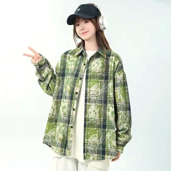 柄シャツ チェック柄 チェック ネルシャツ ボタニカル柄 植物柄 リーフ