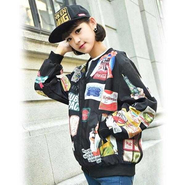 即納あり ブルゾン ナイロン 総プリント アウター ストリート カジュアル スケーター レディース ファッション ダンス ヒップホップ 衣装 原宿系 韓国系 U1a013 原宿系ダンスウェアdecorative 通販 Yahoo ショッピング