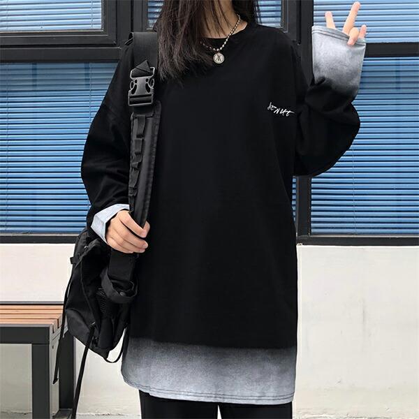 ON ウェア長袖Tシャツ ブラック・グラデーション海外Mサイズ