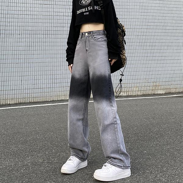 【COOGI】クージー ワイドストレートデニム(W34L34)灰色系 d0e4a1261bb258f1c9e0a54dc72640