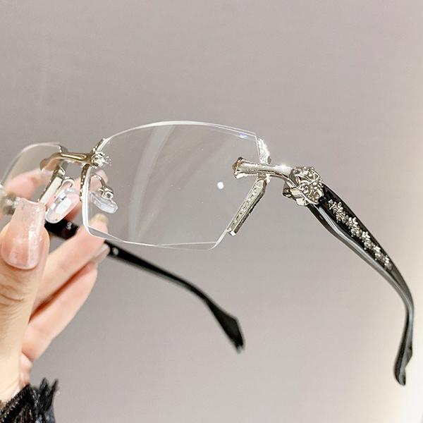 縁なしメガネ クロムハーツ風 星 スター クロス 十字架 レディース