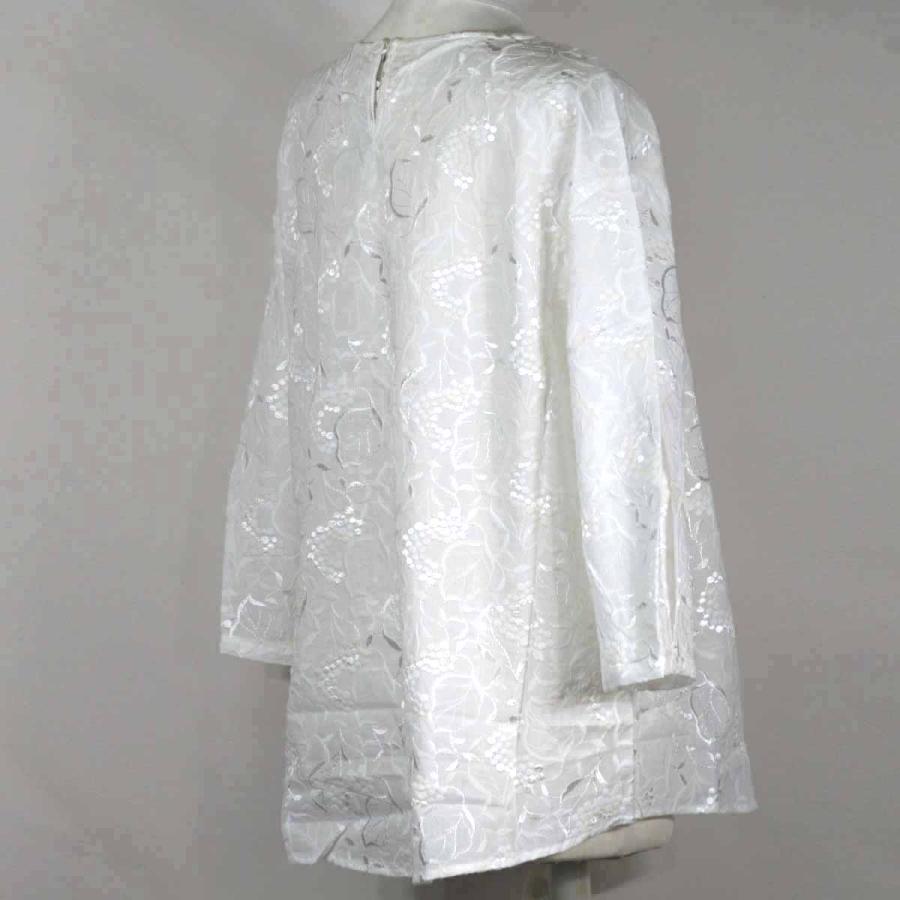 日本製 総刺しゅう ブラウス ホワイト系 L・LL・3L 送料無料 20代 30代 40代 50代 60代 70代 80代 AJ128 | ブランド登録なし | 10