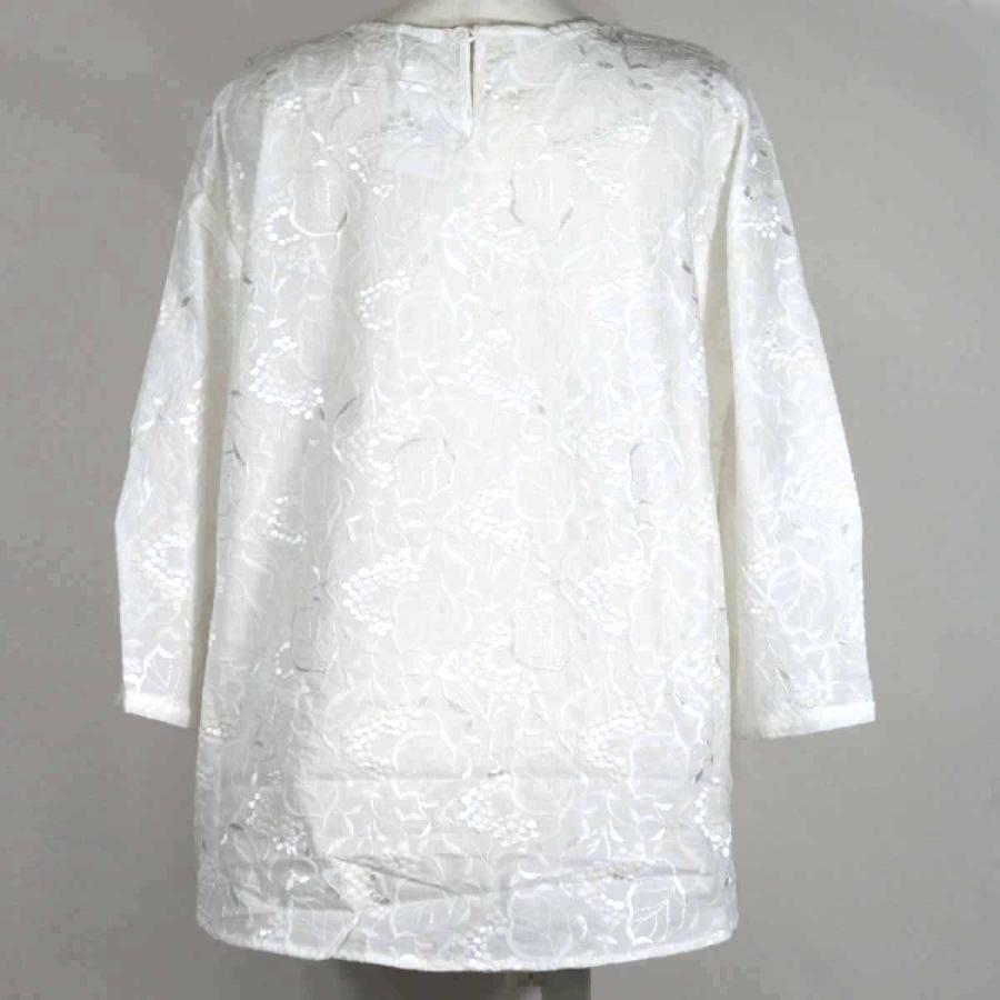 日本製 総刺しゅう ブラウス ホワイト系 L・LL・3L 送料無料 20代 30代 40代 50代 60代 70代 80代 AJ128 | ブランド登録なし | 11