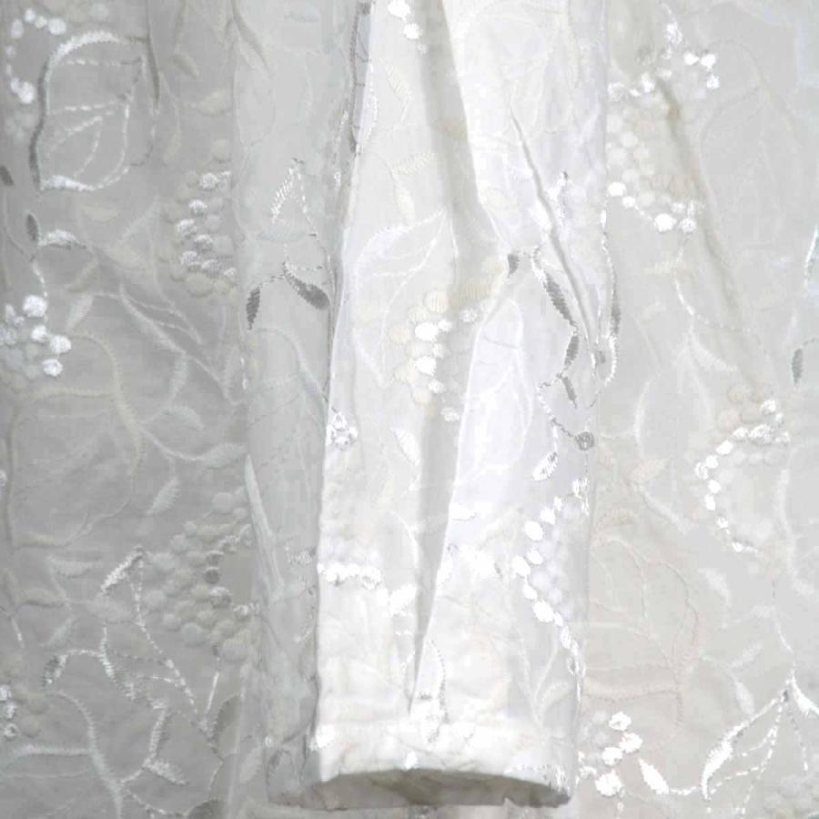 日本製 総刺しゅう ブラウス ホワイト系 L・LL・3L 送料無料 20代 30代 40代 50代 60代 70代 80代 AJ128 | ブランド登録なし | 09