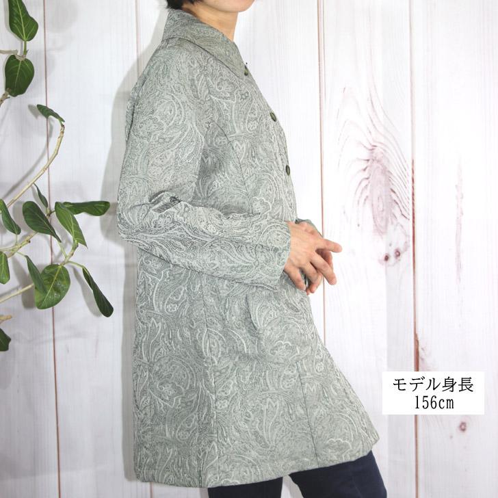 M L LL 5Lサイズ 日本製 送料無料 ジャカード コート ジャケット 裏地付き 20代 30代 40代 50代 60代 70代 80代 レディース ミセス シニア 9号 11号 13号 19号 | ブランド登録なし | 01