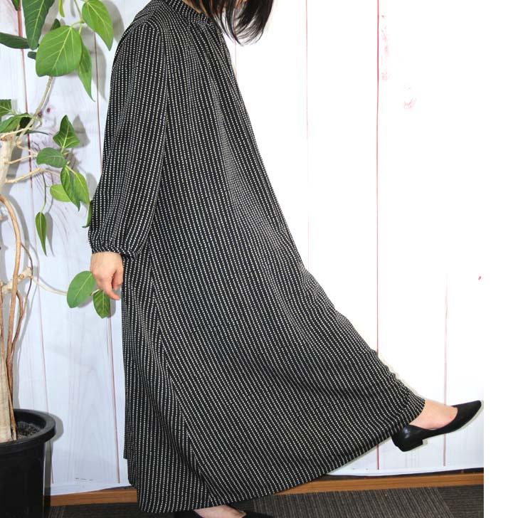 日本製 二越ちりめん バンドカラー ワンピース 3L 4L 送料無料 20代 30代 40代 50代 60代 70代 80代 AJ150 | ブランド登録なし | 06