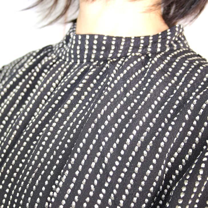 日本製 二越ちりめん バンドカラー ワンピース 3L 4L 送料無料 20代 30代 40代 50代 60代 70代 80代 AJ150 | ブランド登録なし | 08