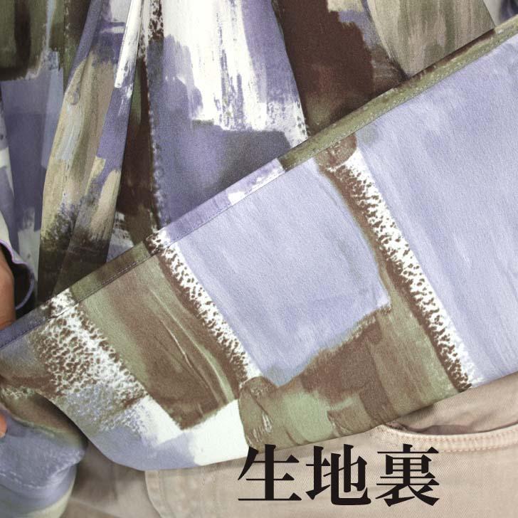 M-L LL-3Lサイズ 日本製 送料無料 バックサテン プリント ボウタイ ブラウス 20代 30代 40代 50代 60代 70代 80代 レディース ミセス 9-11号 13-15号 洗える | ブランド登録なし | 11