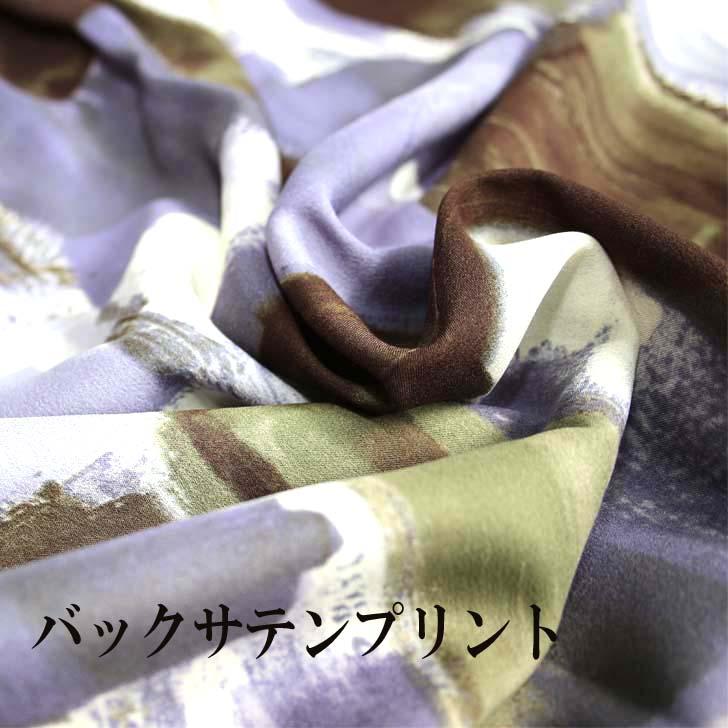 M-L LL-3Lサイズ 日本製 送料無料 バックサテン プリント ボウタイ ブラウス 20代 30代 40代 50代 60代 70代 80代 レディース ミセス 9-11号 13-15号 洗える | ブランド登録なし | 13