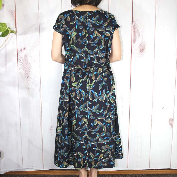 日本製 ワンピース レディース 夏 ロング丈 花柄 麻調 ミセス シニア 50代 60代 70代 大きいサイズ M〜5L 百貨店品質 送料無料 草花柄 大きいサイズ | ブランド登録なし | 08