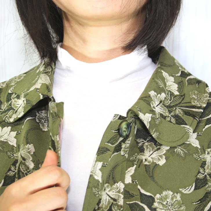 M L LL 3L 4Lサイズ 日本製 送料無料 花柄 ジャカード コート  20代 30代 40代 50代 60代 70代 80代 レディース ミセス シニア 9号 11号 13号 15号 17号 AJ529 | ブランド登録なし | 08