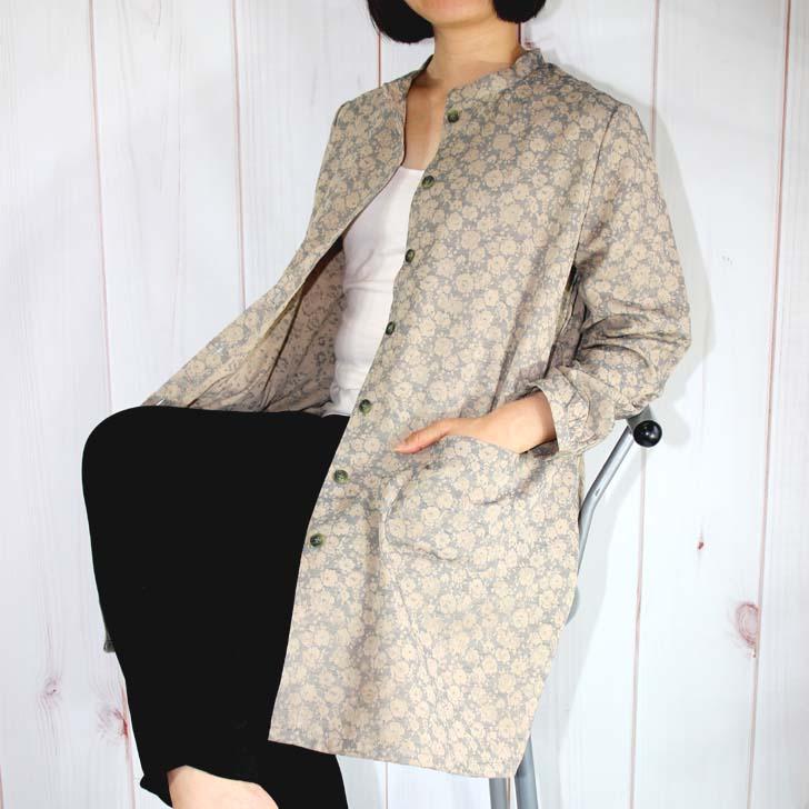 日本製 スタンドカラー ジャケット ジャカード 花柄 M-L LL 3L 4L-5L 大きいサイズ 送料無料 40代 50代 60代 70代 80代 ミセス シニア 百貨店品質 立ち襟 AJ581 | ブランド登録なし | 01