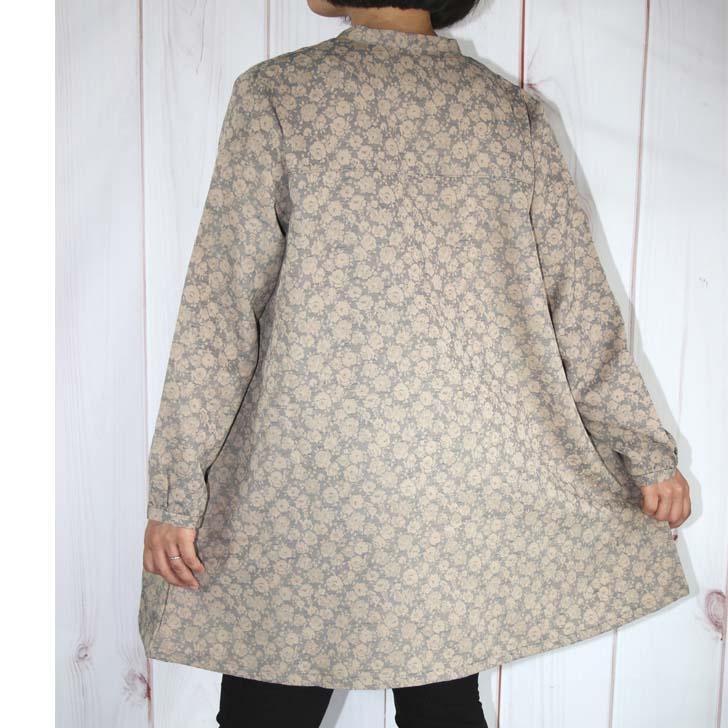 日本製 スタンドカラー ジャケット ジャカード 花柄 M-L LL 3L 4L-5L 大きいサイズ 送料無料 40代 50代 60代 70代 80代 ミセス シニア 百貨店品質 立ち襟 AJ581 | ブランド登録なし | 05