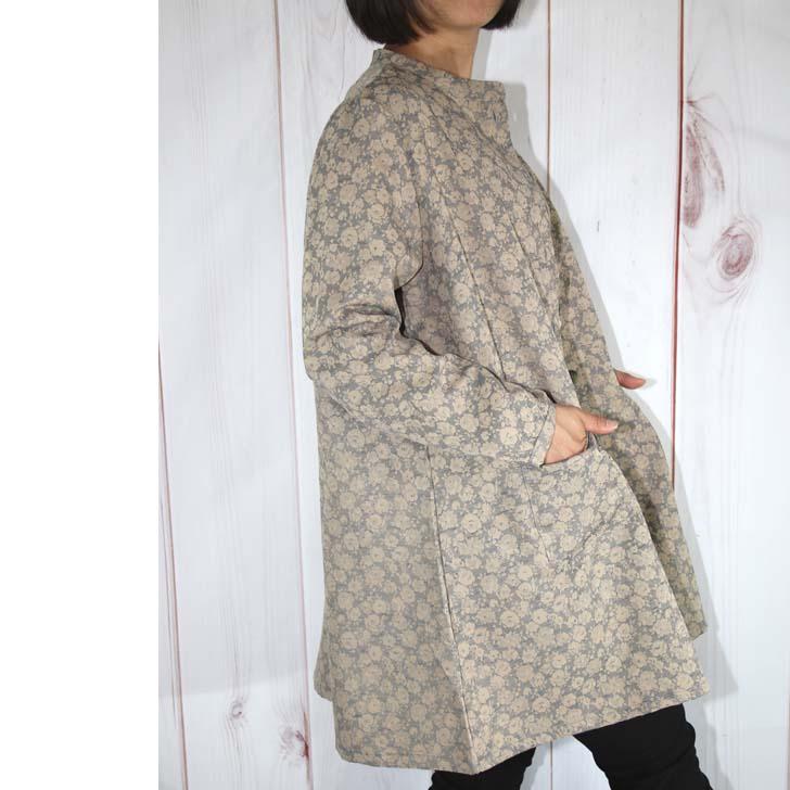 日本製 スタンドカラー ジャケット ジャカード 花柄 M-L LL 3L 4L-5L 大きいサイズ 送料無料 40代 50代 60代 70代 80代 ミセス シニア 百貨店品質 立ち襟 AJ581 | ブランド登録なし | 07