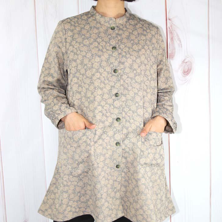 日本製 スタンドカラー ジャケット ジャカード 花柄 M-L LL 3L 4L-5L 大きいサイズ 送料無料 40代 50代 60代 70代 80代 ミセス シニア 百貨店品質 立ち襟 AJ581 | ブランド登録なし | 08