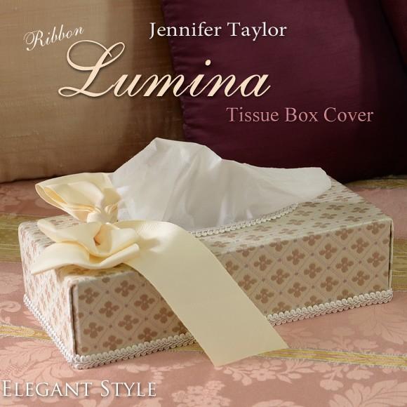 ジェニファーテイラー　ルミーナ　Lumina　ティッシュボックス　リボン　ティッシュカバー　ティッシュケース　ティッシュボックスカバー　アンティーク　雑貨　 | 