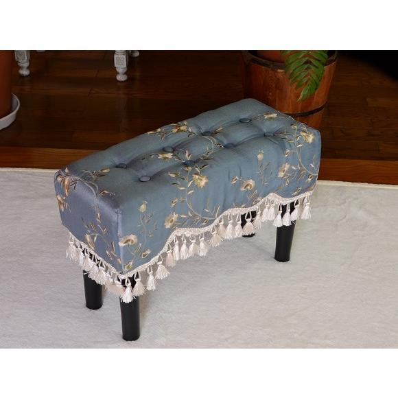 ジェニファーテイラー　ヴェランダ　Veranda　ベンチスツール　オットマン　スツール　アンティーク　雑貨　玄関　アンティーク風　輸入家具　ファブリック　jen |  | 04