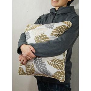 Madras Leaf　マドラスリーフ　クッションカバー　45×45　2カラー　ピローケース　おしゃれ　北欧　アンティーク　雑貨　アンティーク風　グリーン　ブラウン　 |  | 05