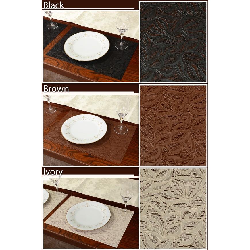 木の葉　Konoha　日本製　ランチョンマット　プレイスマット　プレースマット　テーブルウェア　アンティーク　アンティーク風　雑貨　おしゃれ　ブラック　ブラ |  | 02