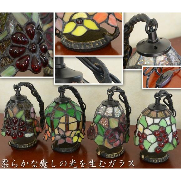 ステンドグラス 吊型テーブルランプ 卓上ライト テーブルライト おしゃれ 北欧 間接照明 オレンジ |  | 01