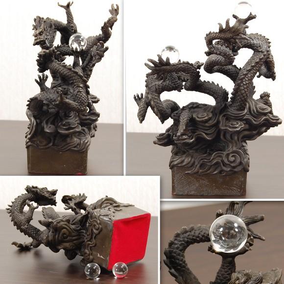 銅器　飛ぶ龍　置物　飾り アンティーク オブジェ アート  銅　レトロ　骨董 楽天市場】神龍（金） 上昇運にのった竜 銅器 置物 ゴールド