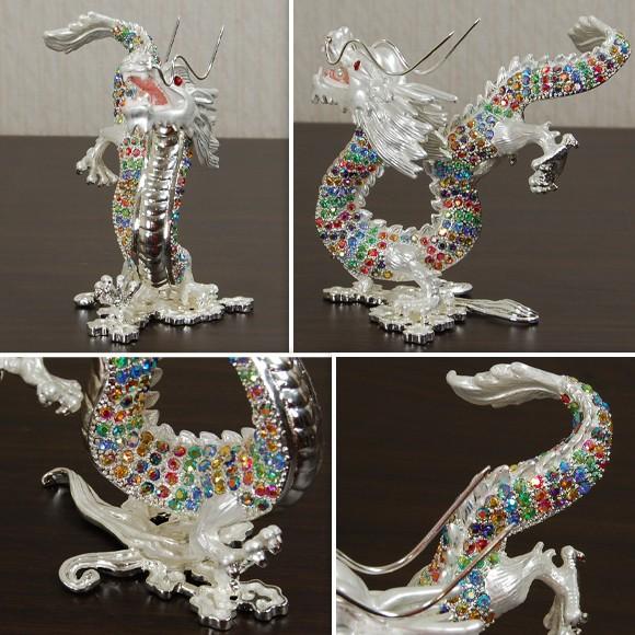Colorful Dragon カラフルドラゴン 色鮮やかな皇帝龍の置物 飾り