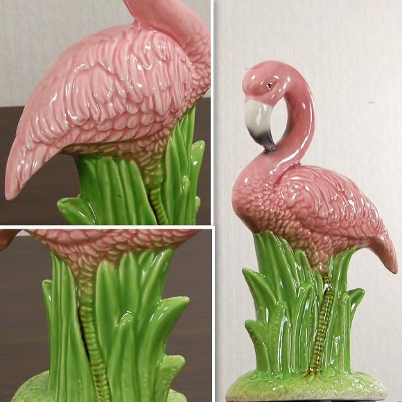 Flamingo セラミック・フラミンゴ 陶器製のフラミンゴの置物 オブジェ
