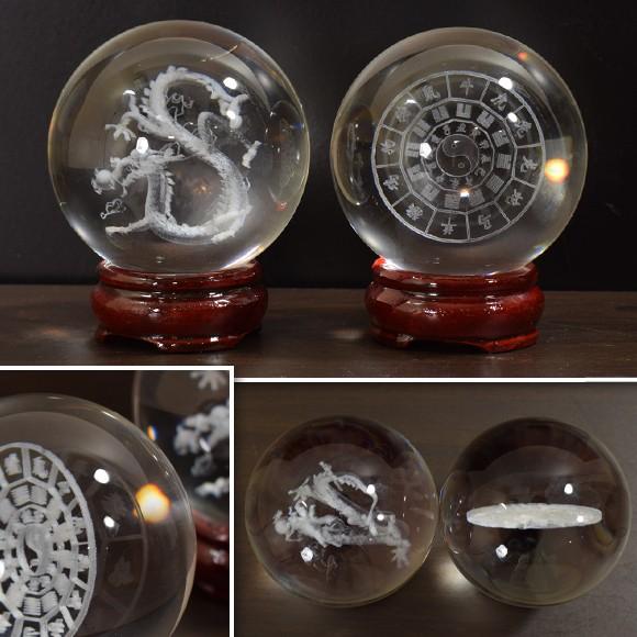 風水水晶球 運気を高める水晶の珠 クリスタルボール レーザー彫り アジアン風ガラスボール Sgl0051 205 Decor Plus Yahoo 店 通販 Yahoo ショッピング