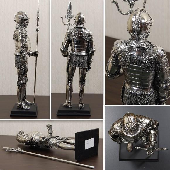ヴィンテージ金属製レリーフ☆ヴィンテージ騎士ナイト飾り当時物 ビンテージ騎士エンブレム 甲冑ナイト ライオン武器壁掛け 男前