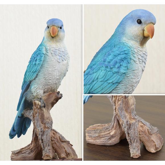 オキナインコ 造形が美しい鳥の置物 オウム 飾り 鳥 バード リアル