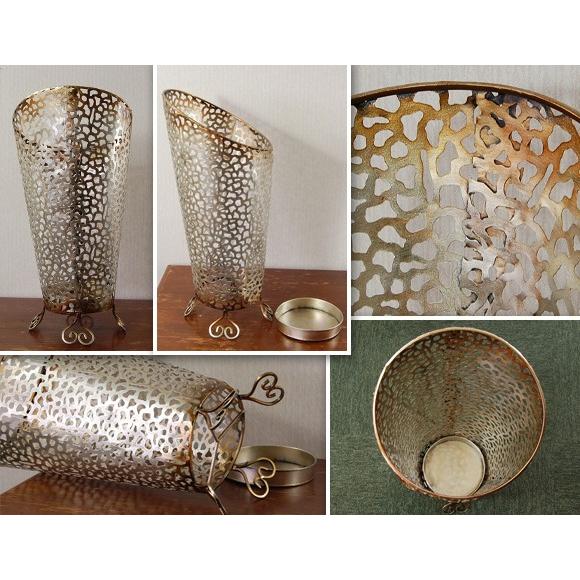 Percy　パーシー　アイアン アンブレラフラワー　傘立て　シルバー ゴールド　おしゃれ　玄関　鉄製　アンティーク　雑貨　アンティーク風　クラシック　 |  | 02