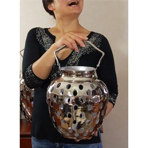 アメリカZODAX社　シルバー　ニッケル　ランタン（L）　キャンドルホルダー　キャンドルスタンド　アンティーク　骨董　雑貨　モダン |  | 02