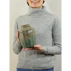 Green Wapot グリーンワポット 和の壷のような花瓶 陶器製 花器