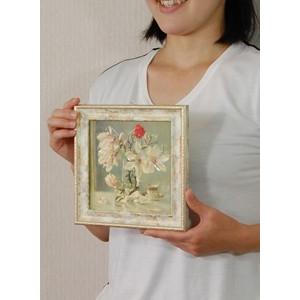 安い日本製 アンティーク　壁飾り　装飾雑貨　花の絵　ブーケ　1800年代 工芸品