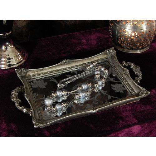 Klaris　クラリス　シャビーシックミラートレイ　飾りトレー　鏡　アンティーク風プレート　小物入れ |  | 03