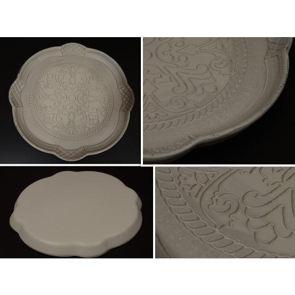 Fellici　フェリーシ　グレー　ラウンドトレイ　プレート　アンティーク風　お皿　フレンチグレイ |  | 02