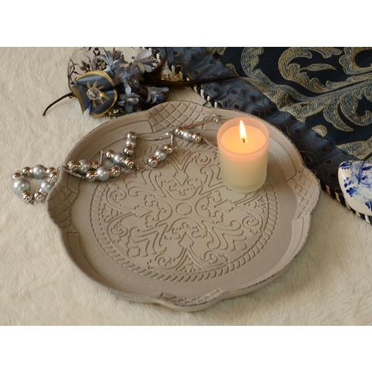 Fellici　フェリーシ　グレー　ラウンドトレイ　プレート　アンティーク風　お皿　フレンチグレイ |  | 04