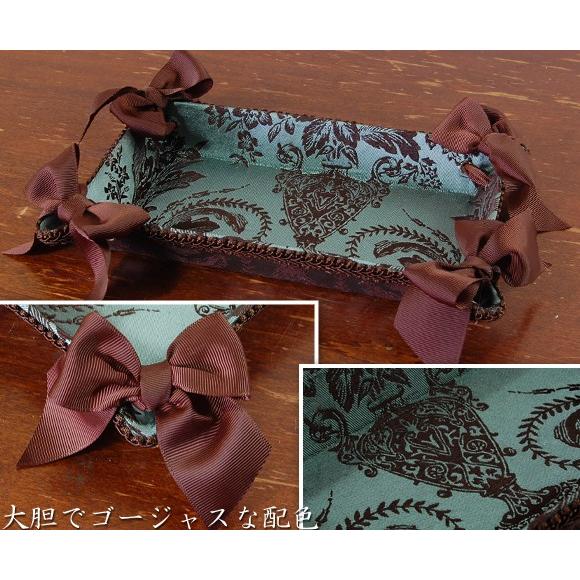 ジェニファーテイラー　カーライル　Carlisle　リボン　レクタングルトレイ　トレー　プレート　収納　小物入れ　アンティーク　雑貨　カルトナージュ　手芸　ブ |  | 01