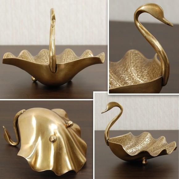 Swan Tray スワン・トレイ 白鳥の形をした真鍮のトレイ 銅製 小物入れ