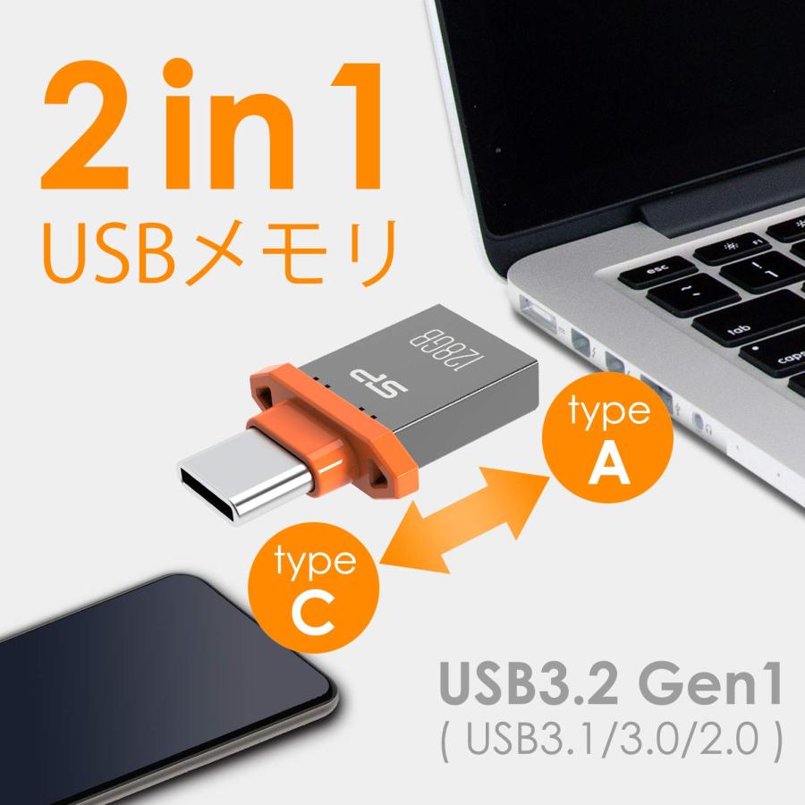SP Silicon Powerシリコンパワー USBメモリ 32GB Type-C + A デュアル USB3.2 Ge｜decouverte｜02