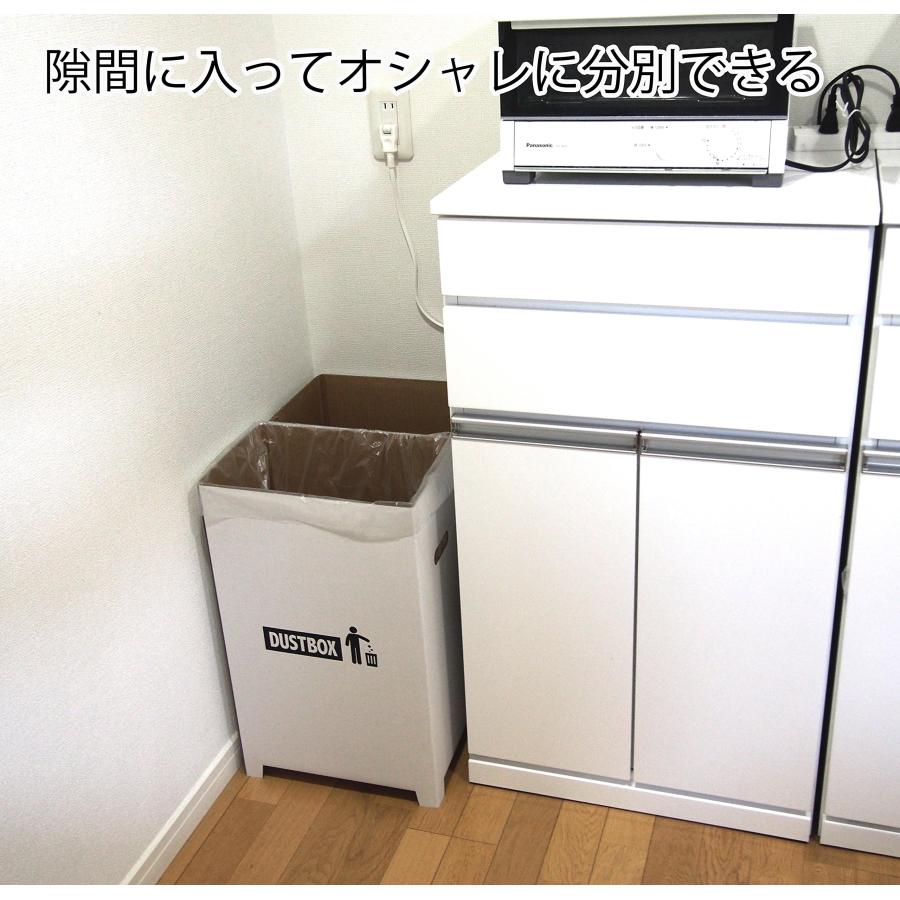 【ネット限定】 ゴミ箱 分別 45l 白 フタなし おしゃれ スリム ダンボール ダス｜decouverte｜03