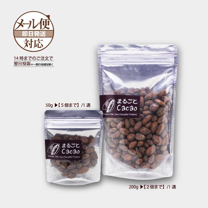 焙煎カカオ豆 カカオニブ（ まるごとカカオ 200g ） 発酵 カカオ タイ