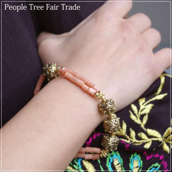 ブレスレット レディース PeopleTree（ taraproject ビーズ・ブレスレット・サリーポーチ付き ）フェアトレードアクセサリー 真鍮（メール便可）｜decoya2｜05