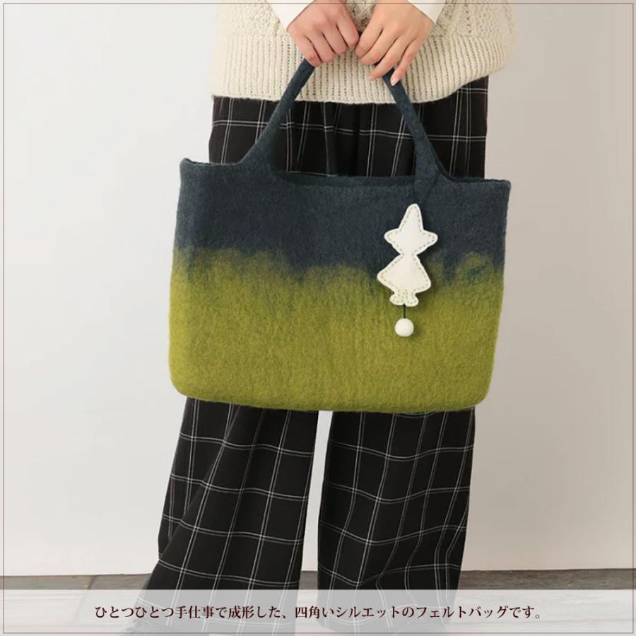 トートバッグ  PeopleTree・ムーミンチャーム付フェルトトートバッグ フェアトレード 秋冬(ラッピング対応) | People Tree | 01